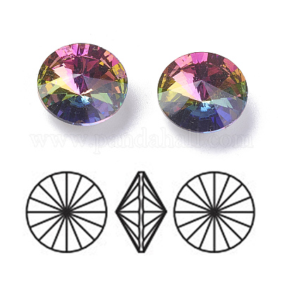 Verre k9 pointu en strass&nbsp;RGLA-E012-10mm-001VM-1
