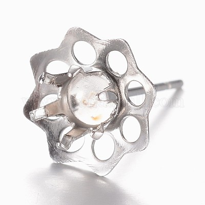 Серьги-гвоздики из нержавеющей стали 201 STAS-G073-70P-1