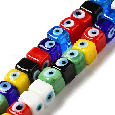 Ручной сглаза бусины бисер нитей LAMP-G154-04A-1