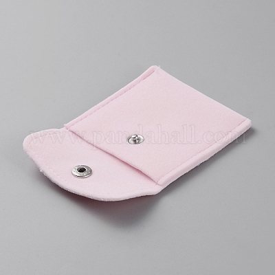 Квадратная бархатная шкатулка для драгоценностей с кнопкой CON-WH0088-77A-07-1