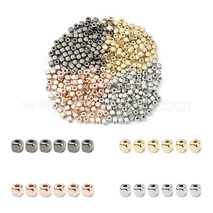 Lot De 8 Perles Cubiques En Verre Vert - Dimension 4x4x4 Mm - Neuf Pour Création De Bijoux