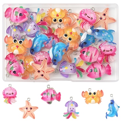 Pendentifs En Résine, Avec Bélière En Fer Platine, Fleur