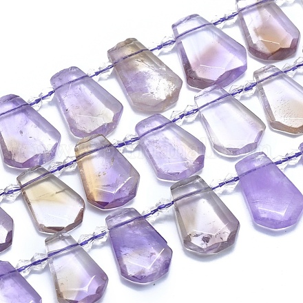 Chapelets de perles en amétrine naturelle G-O179-I19-1