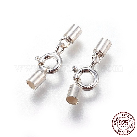925 стерлингового серебра застежками пружинного кольца STER-G019-D-08S-1