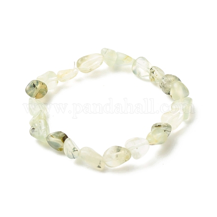 Natürliches Prehnit-Perlen-Stretch-Armband für Kinder BJEW-JB07031-11-1