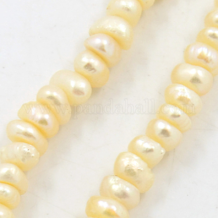 Button Shape Freshwater Pearl Beads PEAR-D174-1-1