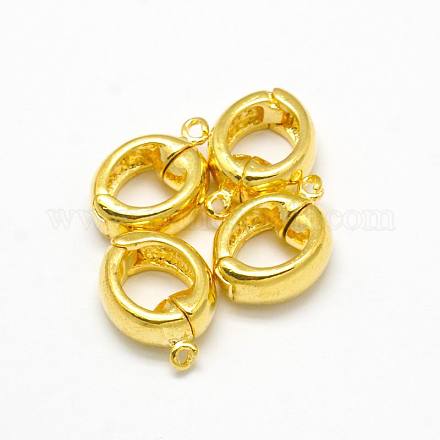 Brass Magnetic Clasps with Loops KK-H697-G-FF-1