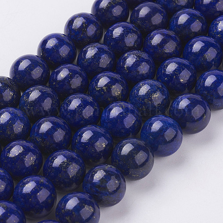 Natural Lapis Lazuli Beads Strands X-G-G087-12mm-1