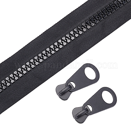 Nylon Closed-end Zipper and Resin Zipper Sliders Zipper Head DIY-BC0011-68-1