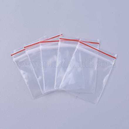 プラスチックジップロックバッグ  再封可能な包装袋  トップシール  セルフシールバッグ  長方形  透明  40x30mm  片側の厚さ：2.3ミル（0.06mm） OPP-Q003-1