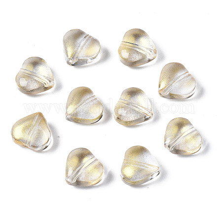 Perles de verre peintes par pulvérisation transparent GGLA-S054-012B-01-1
