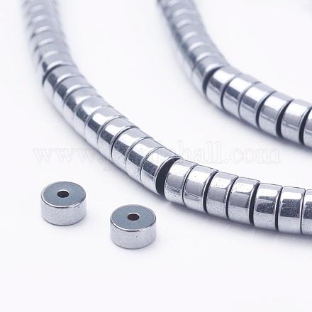 Chapelets de perles en hématite synthétique sans magnétiques G-F510-03P-4mm-1