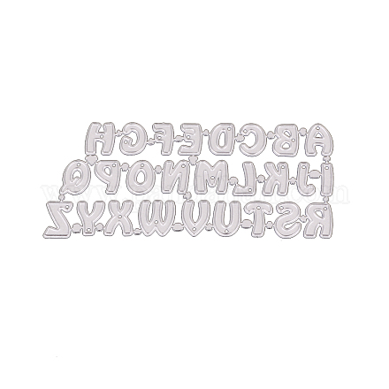 炭素鋼カッティングダイステンシル  DIYスクラップブッキング/フォトアルバム用  装飾的なエンボス印刷紙のカード  文字  つや消しプラチナ  5.1x11.4cm X-DIY-F032-70-1