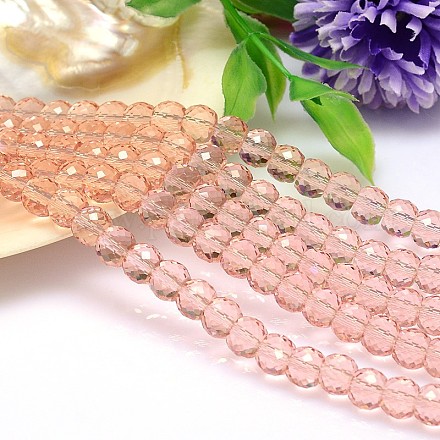Faceted Flat Round Imitation Austrian Crystal Bead Strands G-M186-12x10mm-30A-1