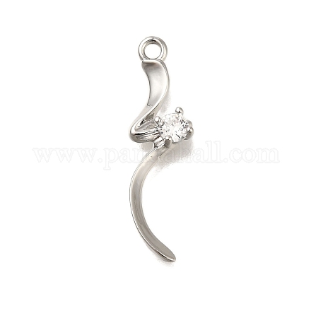 Латунные микро проложить кубического циркония подвески KK-M301-15P-1