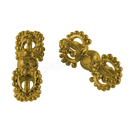 Tibetan Style Metal Alloy Dorje Vajra Beads for Buddhist Jewelry Making X-PALLOY-S601-AG-FF-1