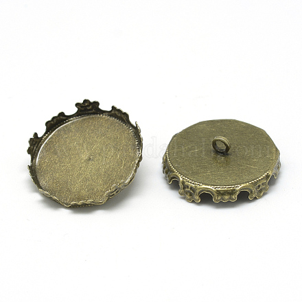 Bails de pendentif de chapeau de perle de fer MAK-Q011-22AB-15mm-1