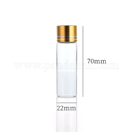 Botellas de vidrio transparente contenedores de abalorios CON-WH0085-77F-02-1