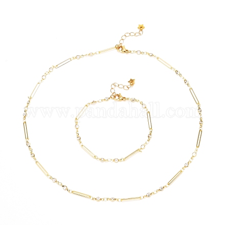 Clear Cubic Zirconia Jewelry Set for Girl Women SJEW-JS01214-1