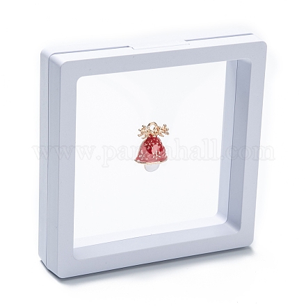 Boîte d'affichage de bijoux de suspension de film mince de pe transparent carré X1-CON-D009-01A-05-1