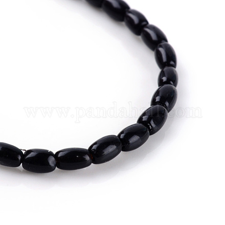 Obsidienne naturelle perles brins X-G-R356-51-1