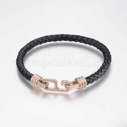 Braided Leather Cord Bracelets BJEW-K178-13A-1