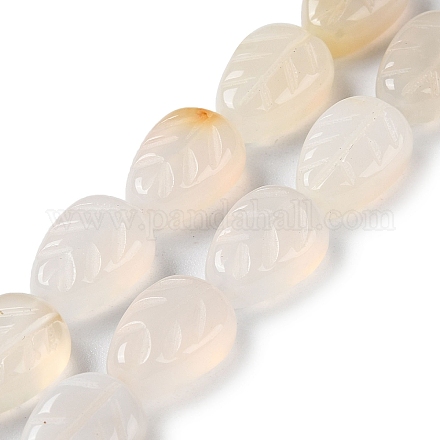 Natürlichen weißen Achat Perlen Stränge G-M418-A07-01-1