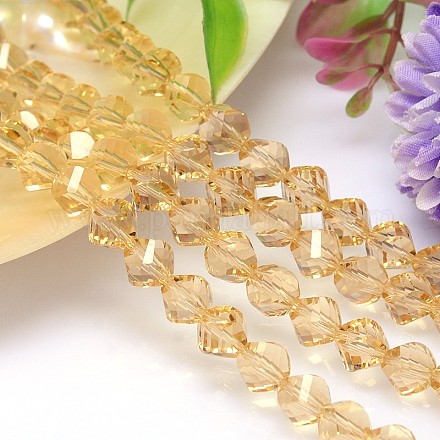 Faceted Polyhedron Imitation Austrian Crystal Bead Strands G-M183-6mm-28A-1