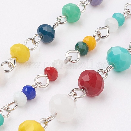 Chaînes de perles manuelles AJEW-JB00406-1