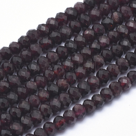 Natürlicher Granat Perlen Stränge G-K223-26-5mm-1
