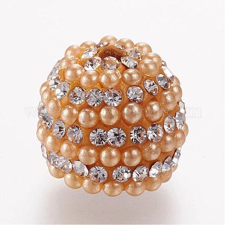 Perles d'imitation perles en plastique ABS KK-F693-02D-1