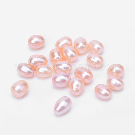 Perla de agua dulce cultivada natural sin perlas X-PEAR-R063-53C-1