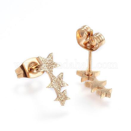 304 Stainless Steel Ear Studs EJEW-G200-27G-1