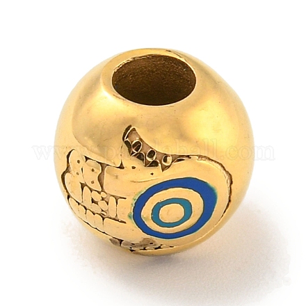 304 нержавеющая сталь эмалированные европейские бусины STAS-U005-08G-1