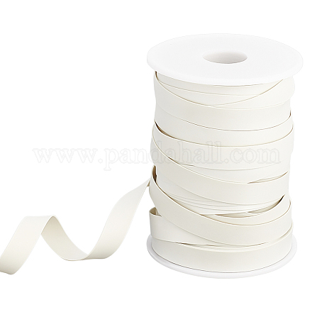 PVC合成ゴムコード  フラット  ホワイト  10mm  約30.00ヤード（27.43m）/ロール RCOR-WH0006-01-B-1
