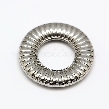 Stainless Steel Striped Linking Rings STAS-M038-C-01-1