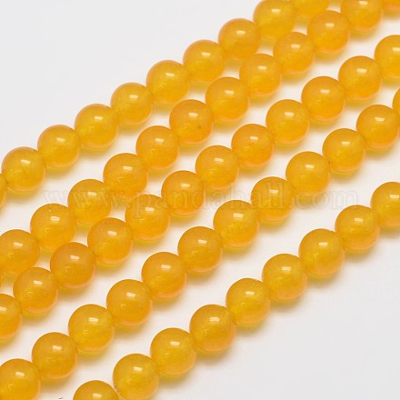 Chapelets de perles en jade de malaisie naturelle et teinte G-G659-8mm-A03-1