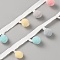 Macaron Color Polyester Pom Pom Ball Decorative Ribbons, Fringe Ball Lace Trims, Colorful, 1-1/8 inch(27~28.5mm)