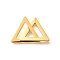 304 Stainless Steel Linking Rings, Triangle, Golden, 31mm, Hole: 13x14mm