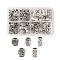 Tibetan Style Alloy European Beads, Large Hole Beads, Barrel with Flower, Cadmium Free & Lead Free, Antique Silver, 110x70x30mm, about 120pcs/box