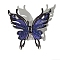 Resin Claw Hair Clips, Hair Accessories for Women & Girls, Butterfly, Midnight Blue, 105x100x40mm