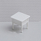 Plastic Stool, Mini Furniture, Dollhouse Decorations, White, 30x30mm