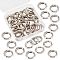 SUNNYCLUE 32Pcs Spring O Rings Silver Round Carabiner Clip Split Zinc Alloy Snap Hooks Metal Clamp Clasp Keyrings Buckle Trigger for Bag Purse Handbag Strap Craft DIY Accessory, 20MM