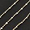 Brass Ball Chains, with Enamel, Soldered, with Spool, Real 18K Gold PlatedPlated, White, 2.5x2mm