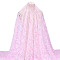 Polyester Flower Pattern Fabric, Garment Accessories, DIY Craft Supplies, Pink, 1680x0.1mm, 3 yards/pc