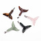 Natural Mixed Gemstone Pendants, with Platinum Brass Bails, Whale Tail, 31~32.5x31~32x5~6.5mm, Hole: 2x7.5mm