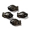 Opaque Acrylic Beads, Fish, Black, 21.5x14x9mm, Hole: 2mm