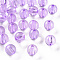 Transparent Acrylic Beads, Round, Lilac, 10x9mm, Hole: 2mm