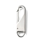 304 Stainless Steel Keychain Clasps, Oval, Stainless Steel Color, 36.5x10.5x4mm, Hole: 5x6mm