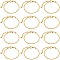 14Pcs Brass European Style Bracelet Making, with Iron Extender Chain & Heart Tag, Golden, 7-5/8 inch(19.5cm)